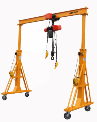 獨特的可升降小型龍門吊